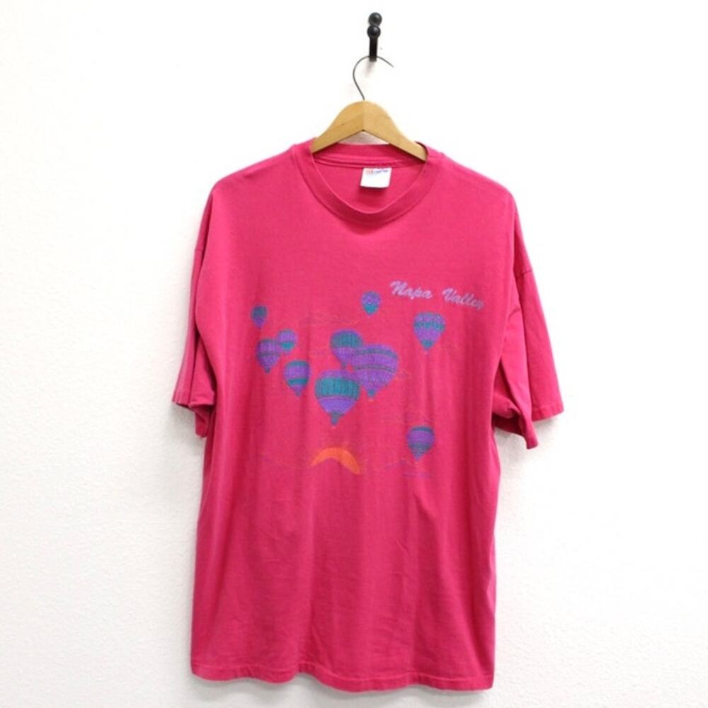 Vintage Napa Valley California Hot Air Balloons T Shirt XL